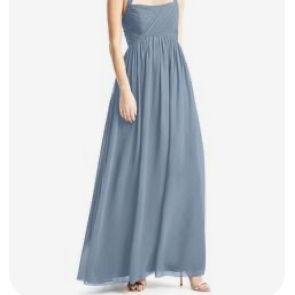 Dusty Blue Maxi Bridesmaid Dress